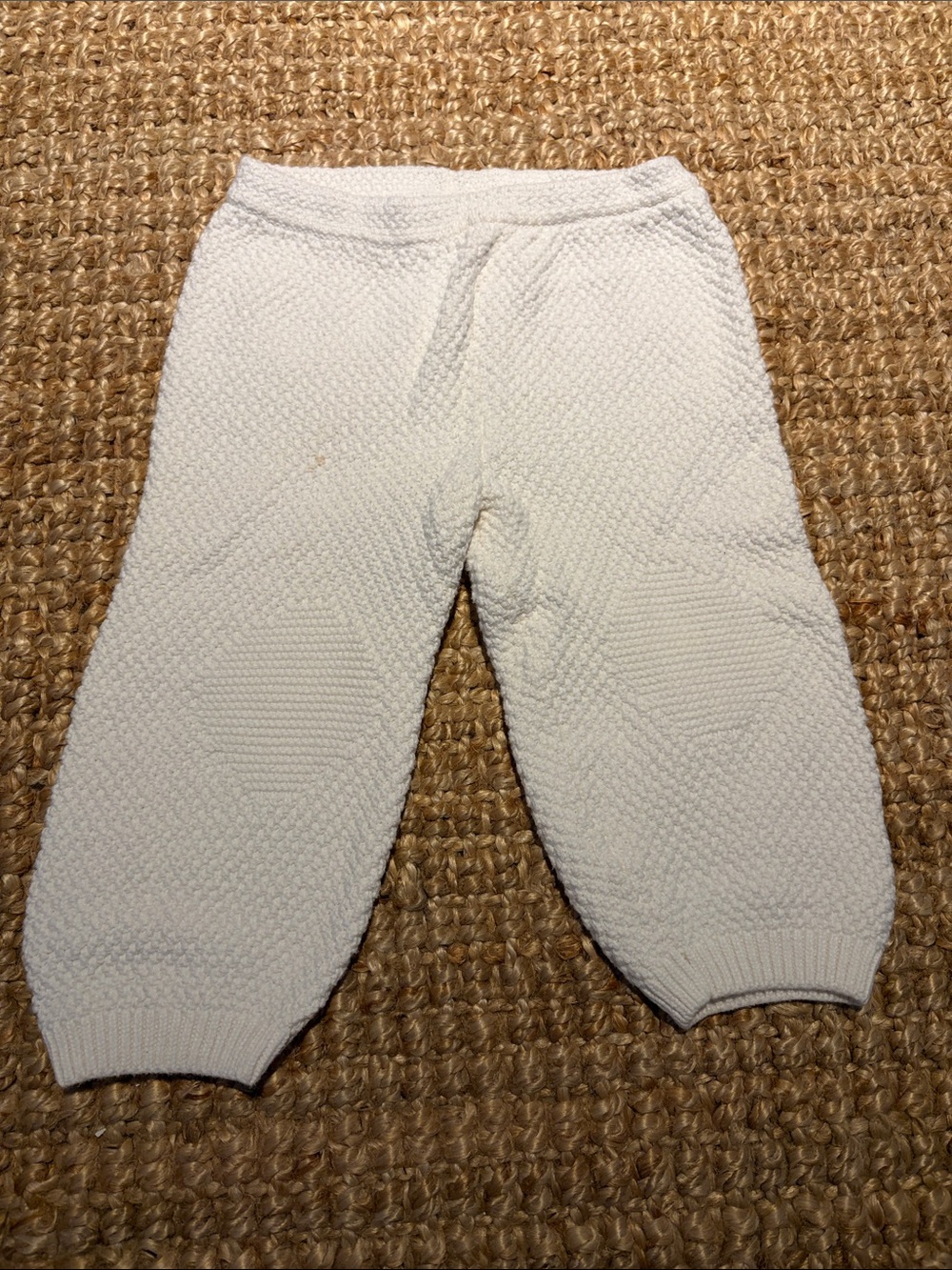 Ralph Lauren Cream Knit Jogger Pants for Kids